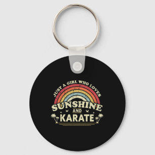 Chaveiro Karate Shirt. Apenas Uma Menina Que Ama O Sol E O