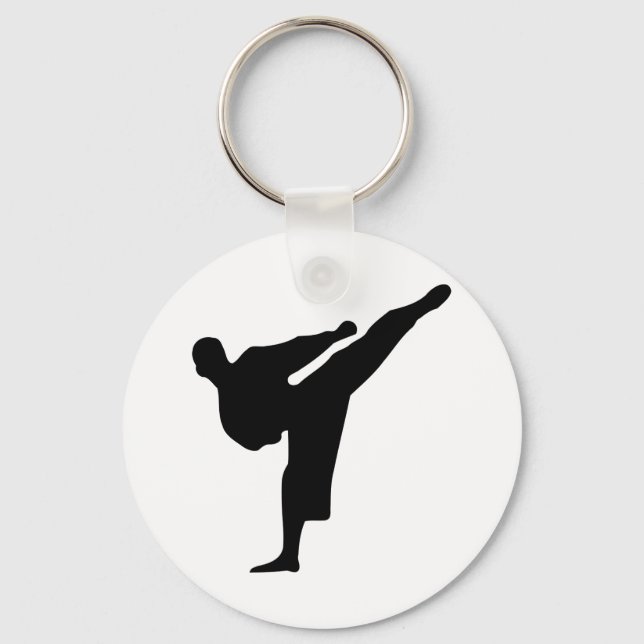 Chaveiro Karate Silhouette (Frente)