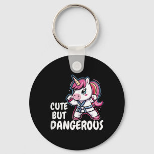 Chaveiro Karate Unicorn Cute, Mas Perigoso Ar Marcial Engra