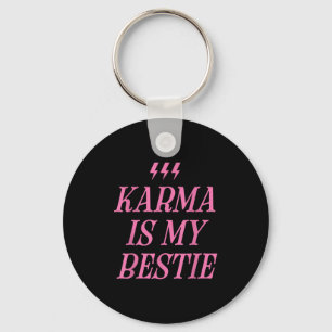 Chaveiro Karma É Minha Bestiça Camisa Engraçada Branca