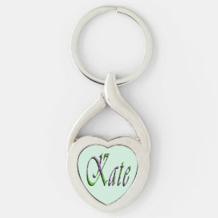 Chaveiro "Kate" Floral Lavanda Nome Kate,
