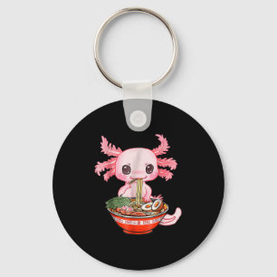Chaveiro Kawaii Axolotl Ramen Comida Gráfico A engraçado ja
