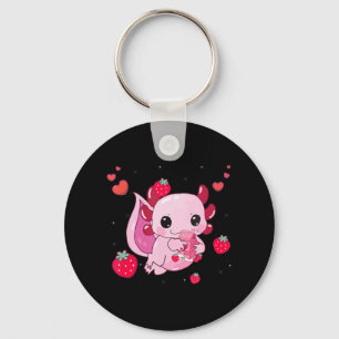 Chaveiro Kawaii Axolotl Strawberry Milk Shake Anime Gift Gi