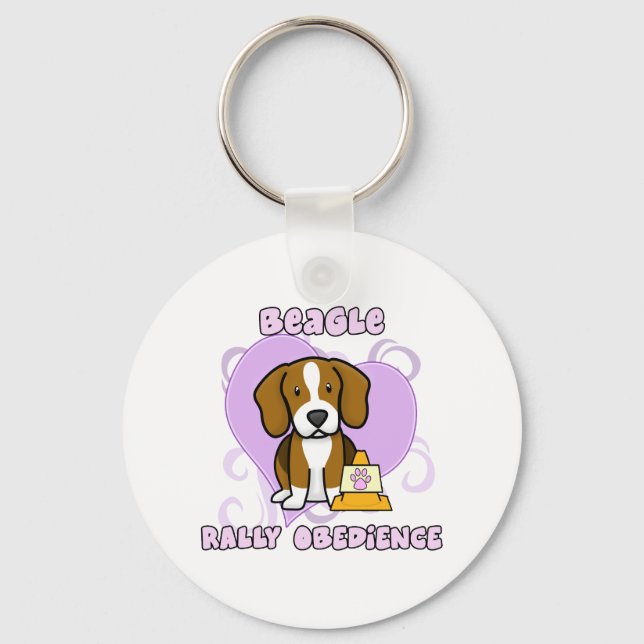 Chaveiro Kawaii Beagle Rally Obedience (Frente)