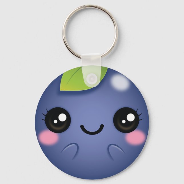 Chaveiro Kawaii Blueberry (Frente)