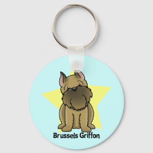 Chaveiro Kawaii Bruxelas colhido estrela Griffon