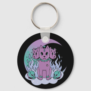 Chaveiro Kawaii Pastel Cores Góticos Cães de Gótico Cuto Ke