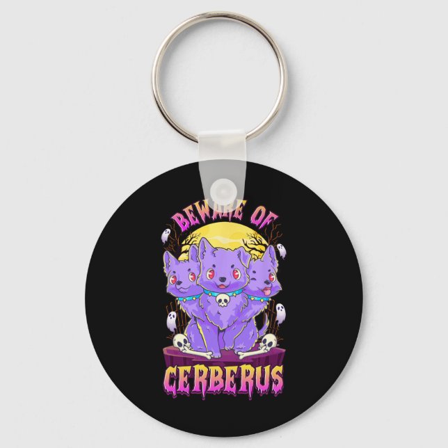 Chaveiro Kawaii Pastel Gótico Cute Creepy 3 Headed Ce (Frente)