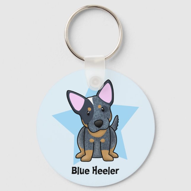 Chaveiro Kawaii Star Blue Heeler (Frente)