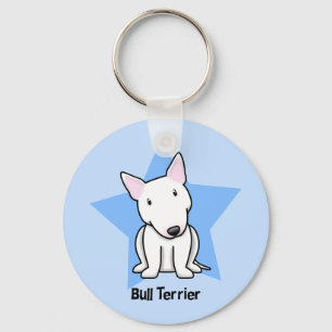 Chaveiro Kawaii Star White Bull Terrier