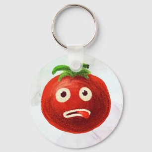Chaveiro Kawaii Tomato Cute Engraçado Cartoon Vegetal