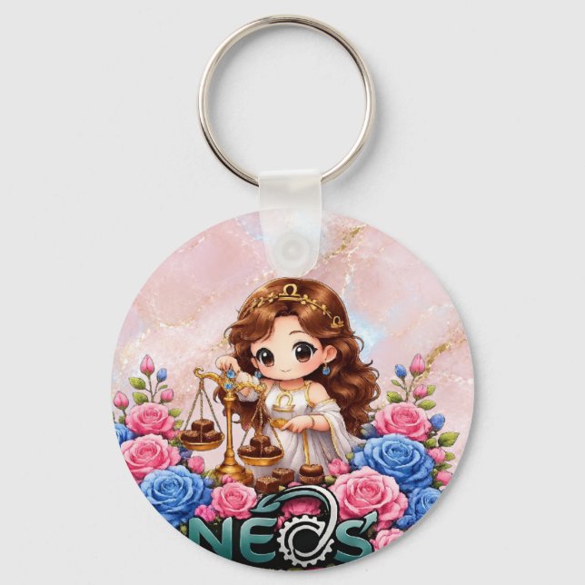 Chaveiro Kawaii Zodíaco Neos Libra (Frente)
