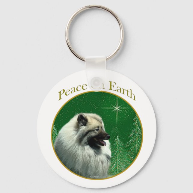Chaveiro Keeshond Peace (Frente)