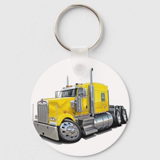 Chaveiro Kenworth w900 Caminhão Amarelo (Frente)