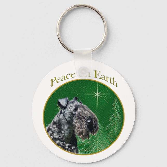 Chaveiro Kerry Blue Terrier Peace (Frente)