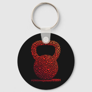 Chaveiro Kettlebell do Dia dos Namorados Para Amantes de Ac