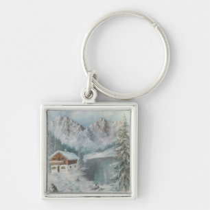 Chaveiro Key Chain Ann Hayes Painting Bavarian Snow Dream