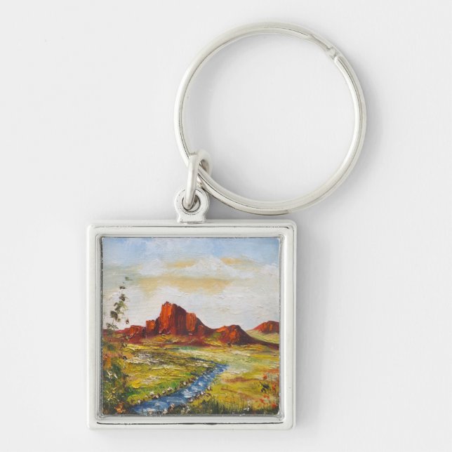 Chaveiro Key Chain Ann Hayes Painting Red Rock Canyan (Frente)