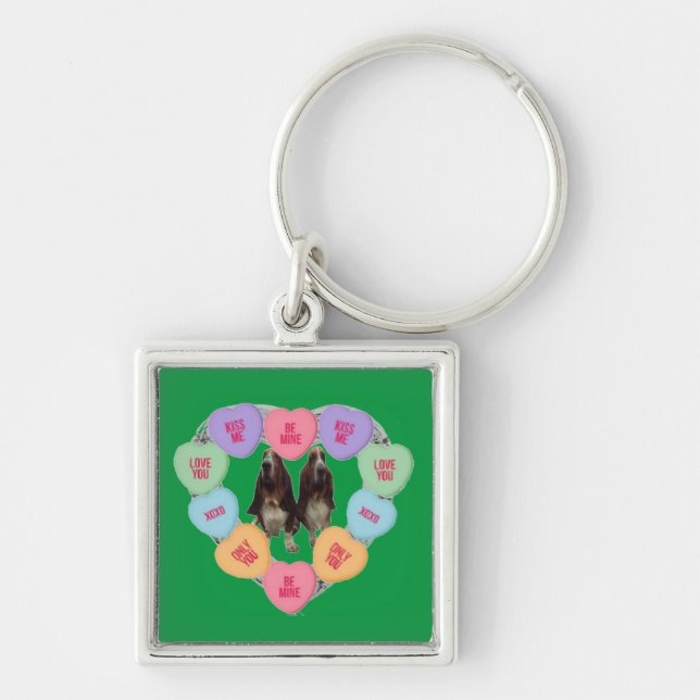Chaveiro Key Chain Candy Ama Corações Com Ativos (Frente)