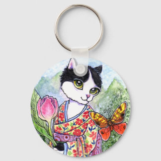 Chaveiro Key Chain Cat Geisha Fairy Fantasy por Ann Howard