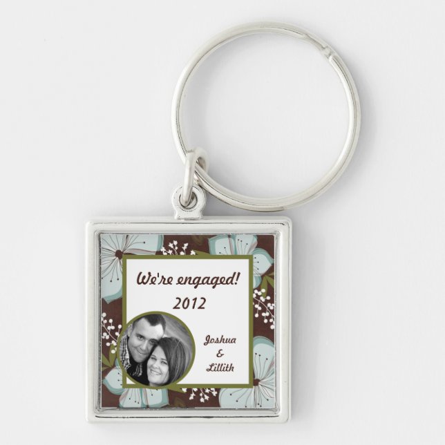 Chaveiro Key Chain Hawaiian Blue Flower (Frente)