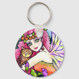 Chaveiro Key Chain Owl Fairy Fantasy por Ann Howard