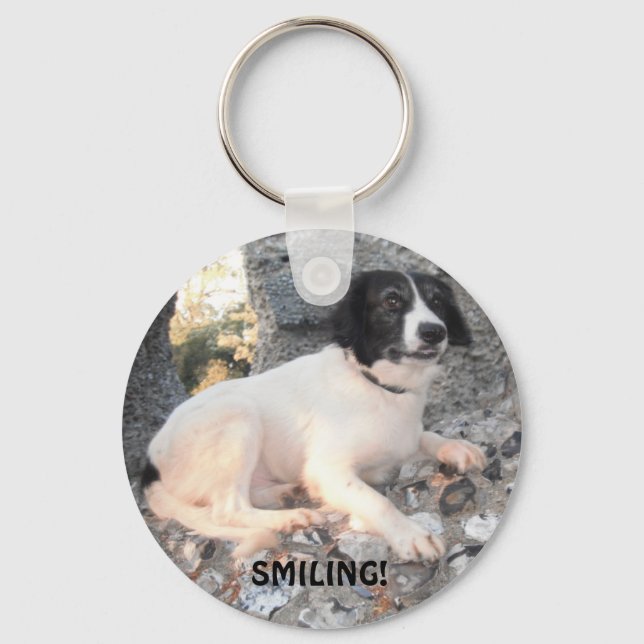 Chaveiro Key Chain Sprollie Visitando Castelo Sorrindo (Frente)
