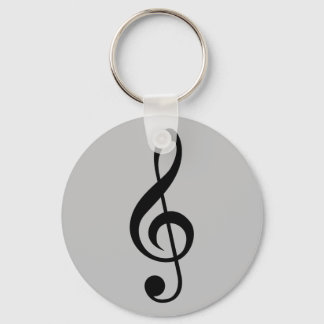 Chaveiro Key Ring Music Clef Silver/Cinza