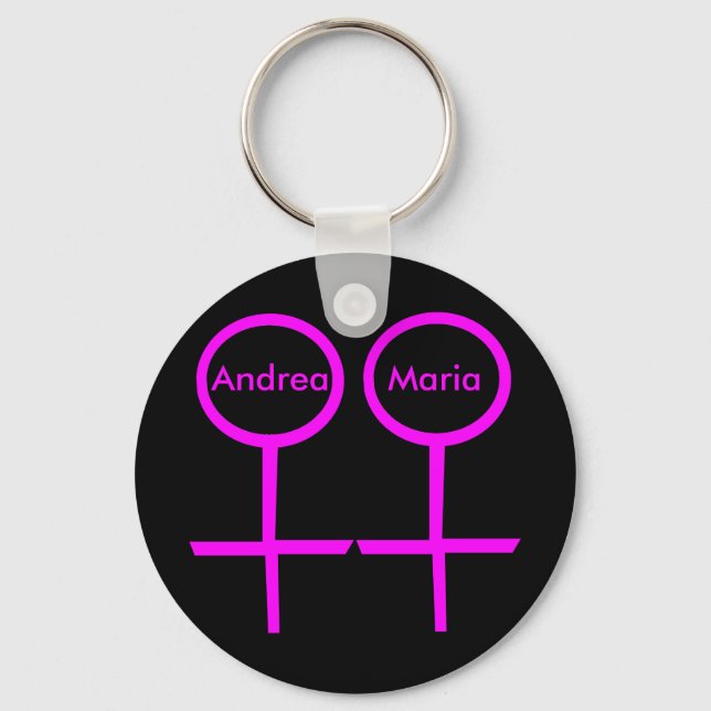 Chaveiro Keycahin Personalizável de Amantes de Lésbicas (Frente)