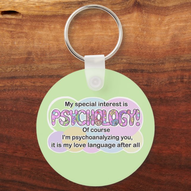 Chaveiro Keychain Psychology Love Language (ADHD, Autistic) (Verso)