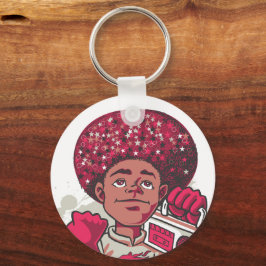 Chaveiro Keychain – YOUTH Power Afro & Boombox Urban Design