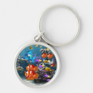 Chaveiro keyring bonito dos peixes do aquário