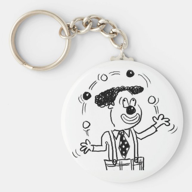 Chaveiro Keyring com uma ilustração malabarista (Frente)