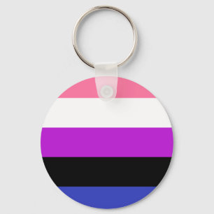 Chaveiro Keyring da bandeira de Genderfluid