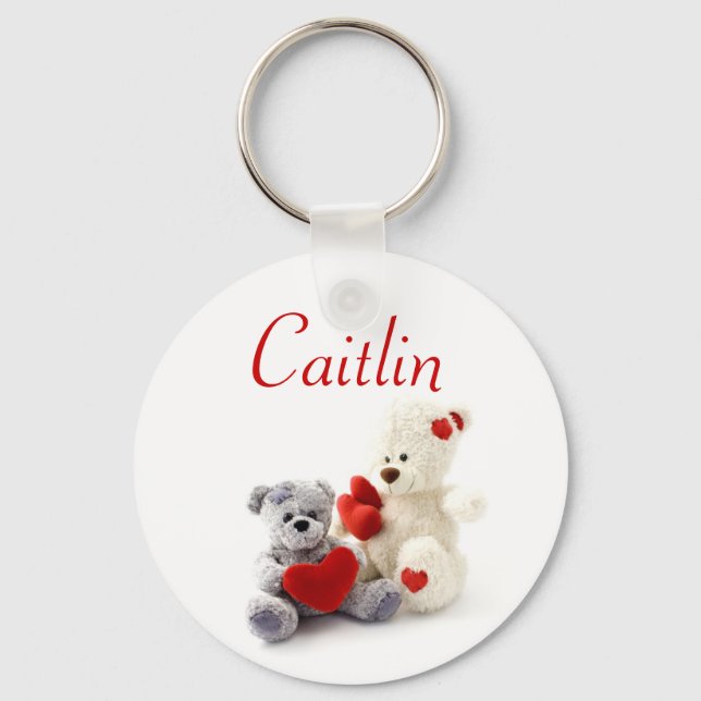 Chaveiro Keyring de nome personalizado - Ursos de pelúcia (Frente)