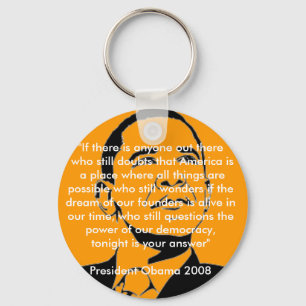 Chaveiro Keyring de Obama do sonho americano