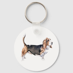Chaveiro Keyring do cão do Bassett