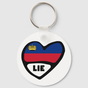 Chaveiro Keyring do coração da bandeira de código do pa