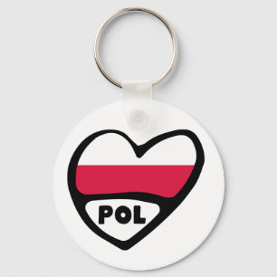 Chaveiro Keyring do coração da bandeira de código do pa