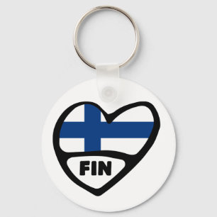 Chaveiro Keyring do coração da bandeira de código do pa