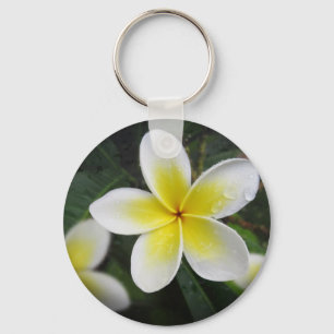 Chaveiro Keyring do Frangipani e dos pingos de chuva