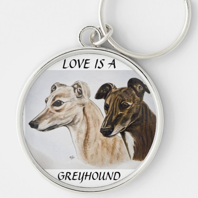 Chaveiro Keyring do galgo (Frente)