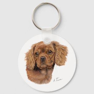 Chaveiro Keyring: Filhote de cachorro descuidado do spaniel