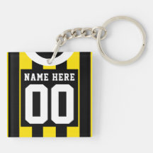 Keyring Jersey, Dourado preto, futebol personaliza