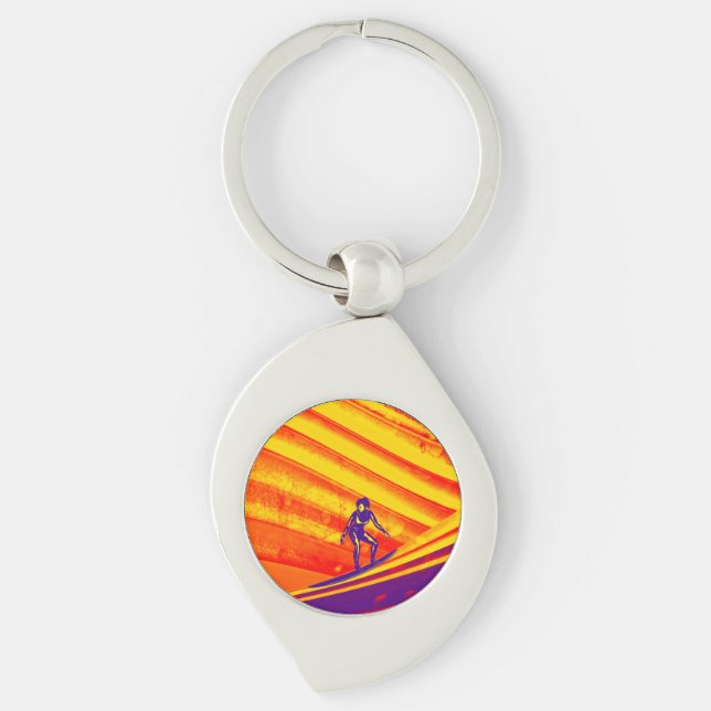 Chaveiro Keyring, Surfer Girl (Frente)