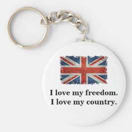Chaveiro Keyring - União Jack Flag com Slogan Patriótico 5