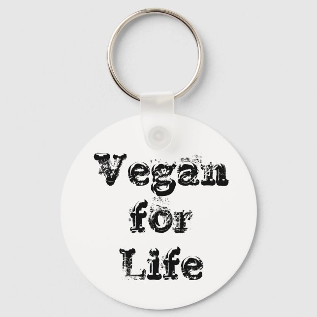 Chaveiro Keyring - Vegan For Life (Frente)