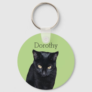 Chaveiro Keyrings conhecidos personalizados do gato preto