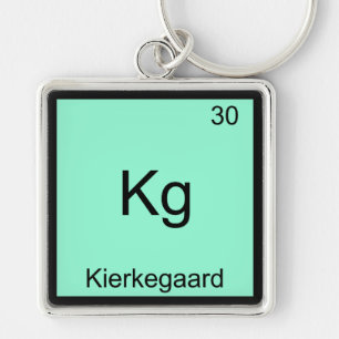 Chaveiro Kg - Kierkegaard Elemento Divertido Símbolo Químic