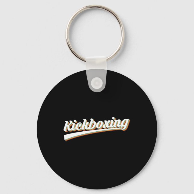 Chaveiro Kickboxer de Kickboxing Retro Vintage  (Frente)